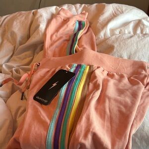 Electric Yoga Sundrop Jogger Pants with Rainbow Side Stripes jogger pants M